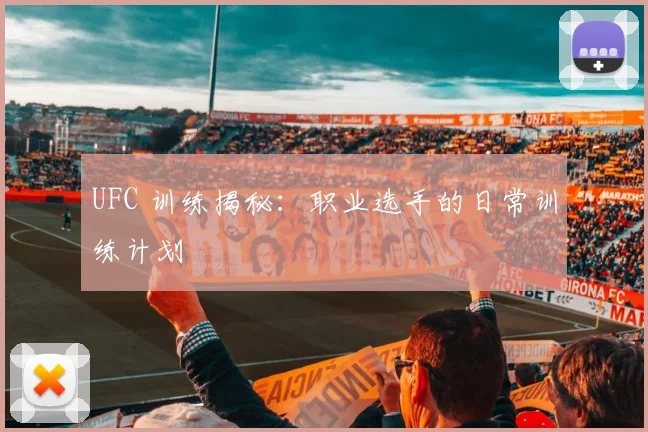 UFC 训练揭秘:职业选手的日常训练计划